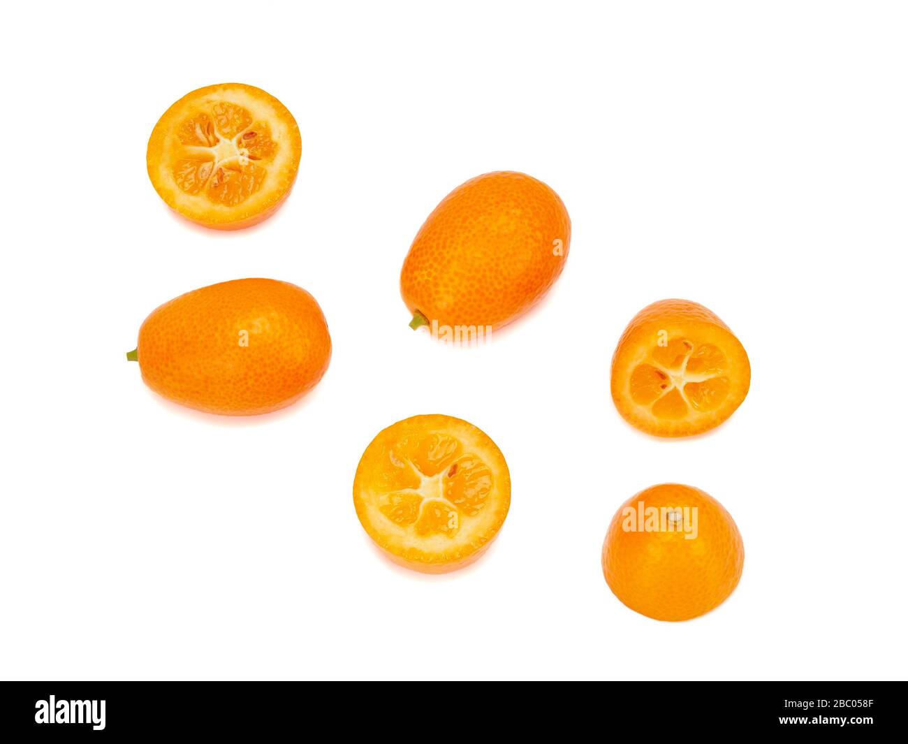 ripe kumquat fruits, isolated on white background Stock Photo Alamy