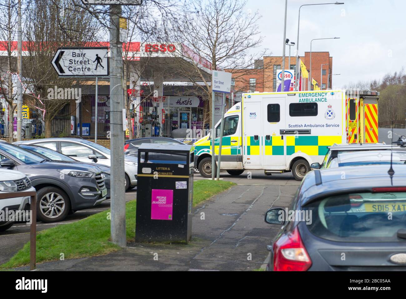 Glasgow, UK. 2nd Apr, 2020. Pictured: Scenes of the NHS Covid19 Testing Centre in Barr Street, Glasgow. Credit: Colin Fisher/Alamy Live News Stock Photo