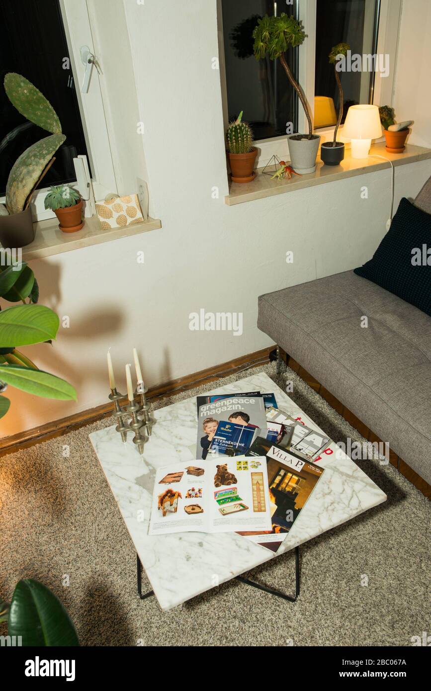 Interior Design Of A Living Room In Munich Automated Translation Stock Photo Alamy
