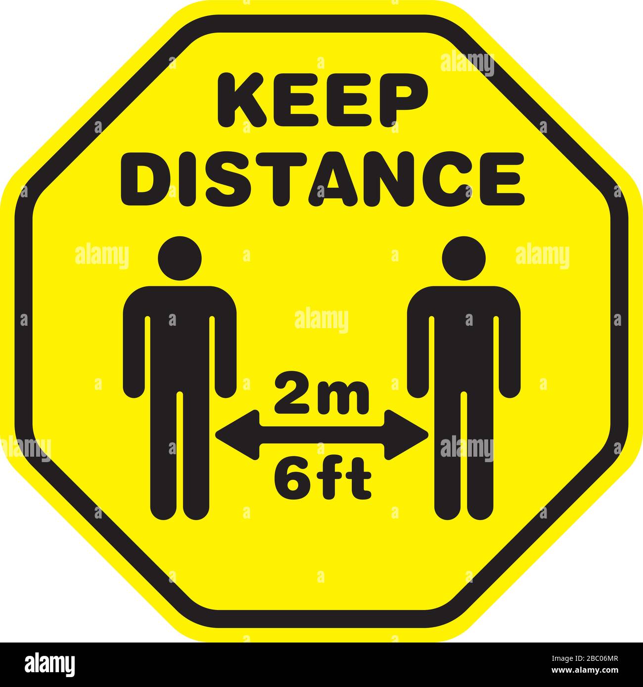 Social Distancing Signage or Floor Sticker for help reduce the risk of ...