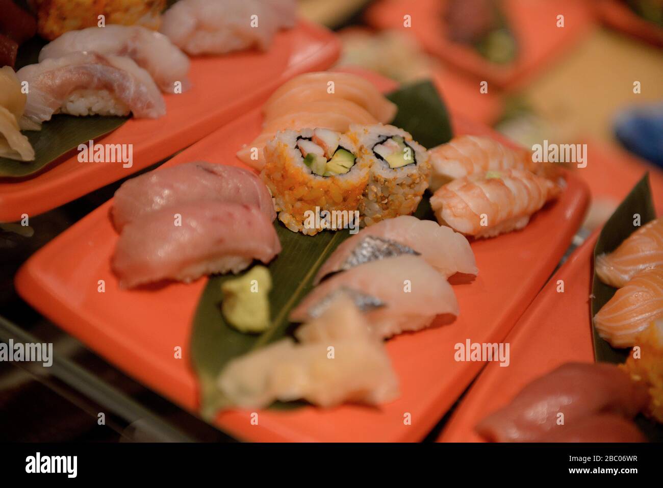 The Japanese star chef Nobuyuki Matsuhisa invites you to a tasting menu on two evenings at the Nobu-Festival in the Matsuhisa-Restaurant in Munich's luxury hotel Mandarin Oriental. In addition, he personally leads a sushi workshop. [automated translation] Stock Photo