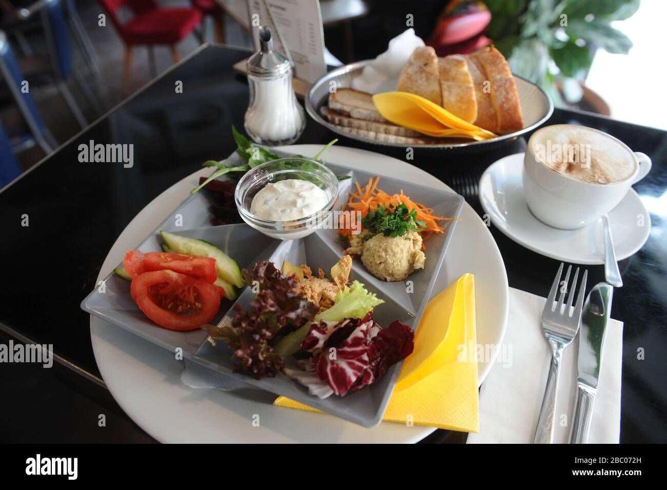 Breakfast at the Stadtcafé in the Stadtmuseum in Munich. [automated translation] Stock Photo