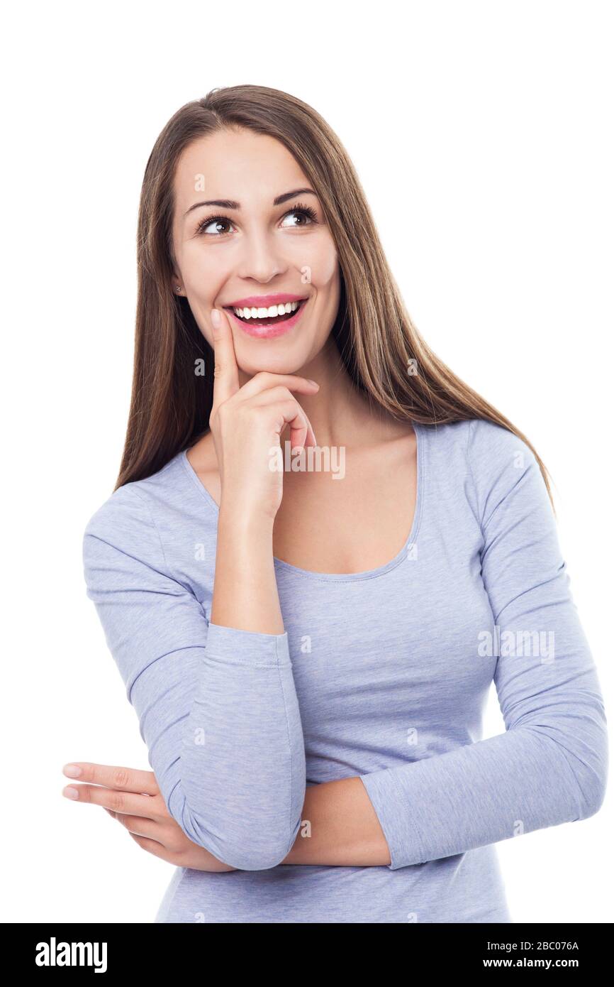 Studio portrait woman shocked expression hi-res stock photography and ...