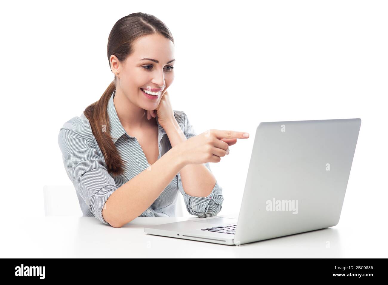 Portrait of a young woman in studio Stock Photo
