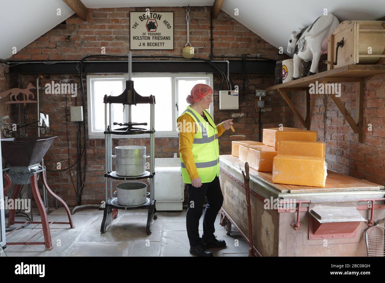 Belton Farm cheese makers of Red Leicester Stock Photo Alamy