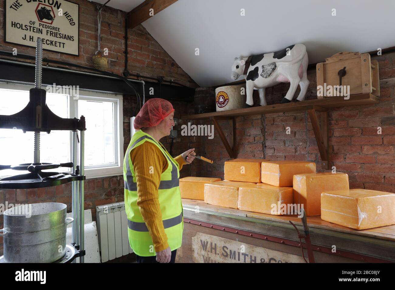 Belton Farm cheese makers of Red Leicester Stock Photo Alamy