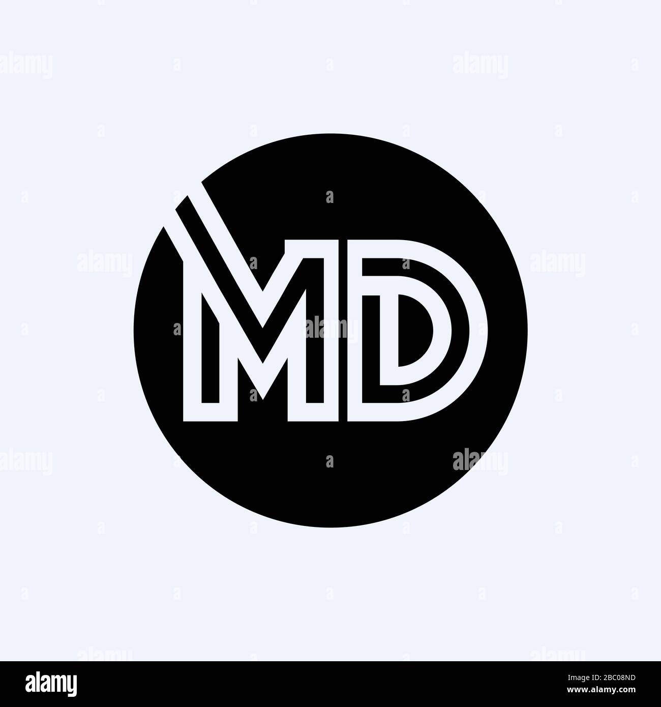 Initial MD letter Logo vector Template. Abstract Letter MD logo Design ...