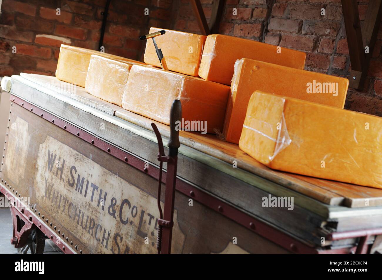 Belton Farm cheese makers of Red Leicester Stock Photo Alamy
