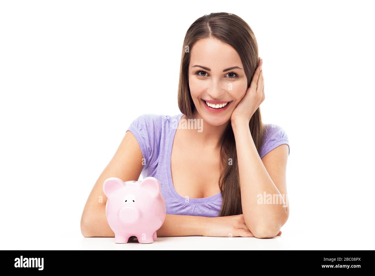 Portrait of a young woman in studio Stock Photo