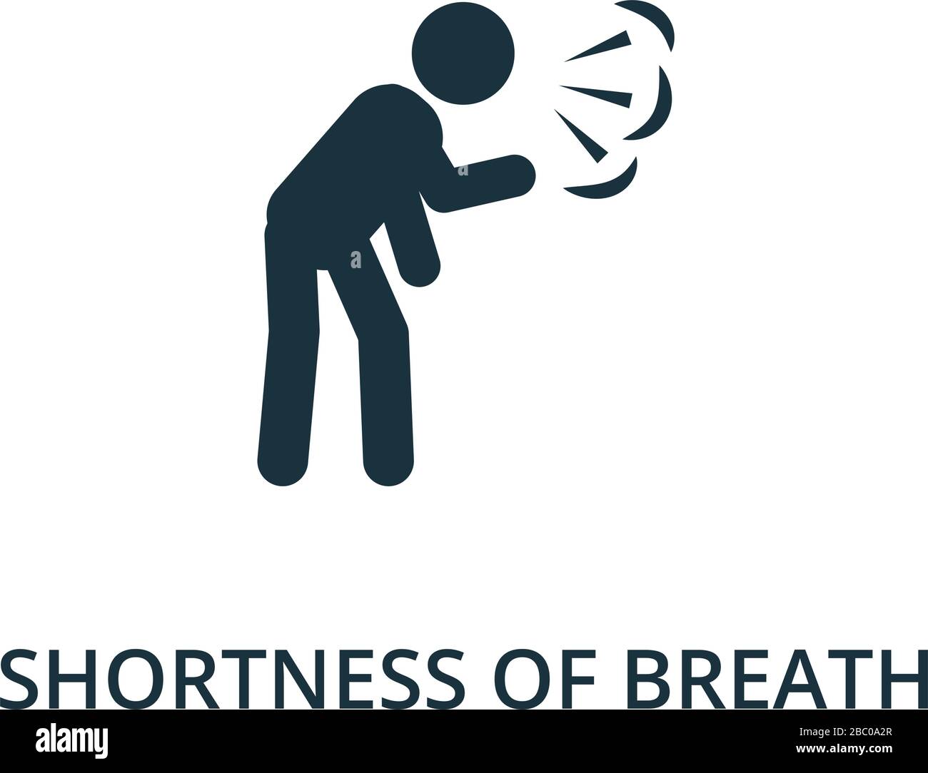Shortness Of Breath icon. Simple illustration from coronavirus collection.  Creative Shortness Of Breath icon for web design
