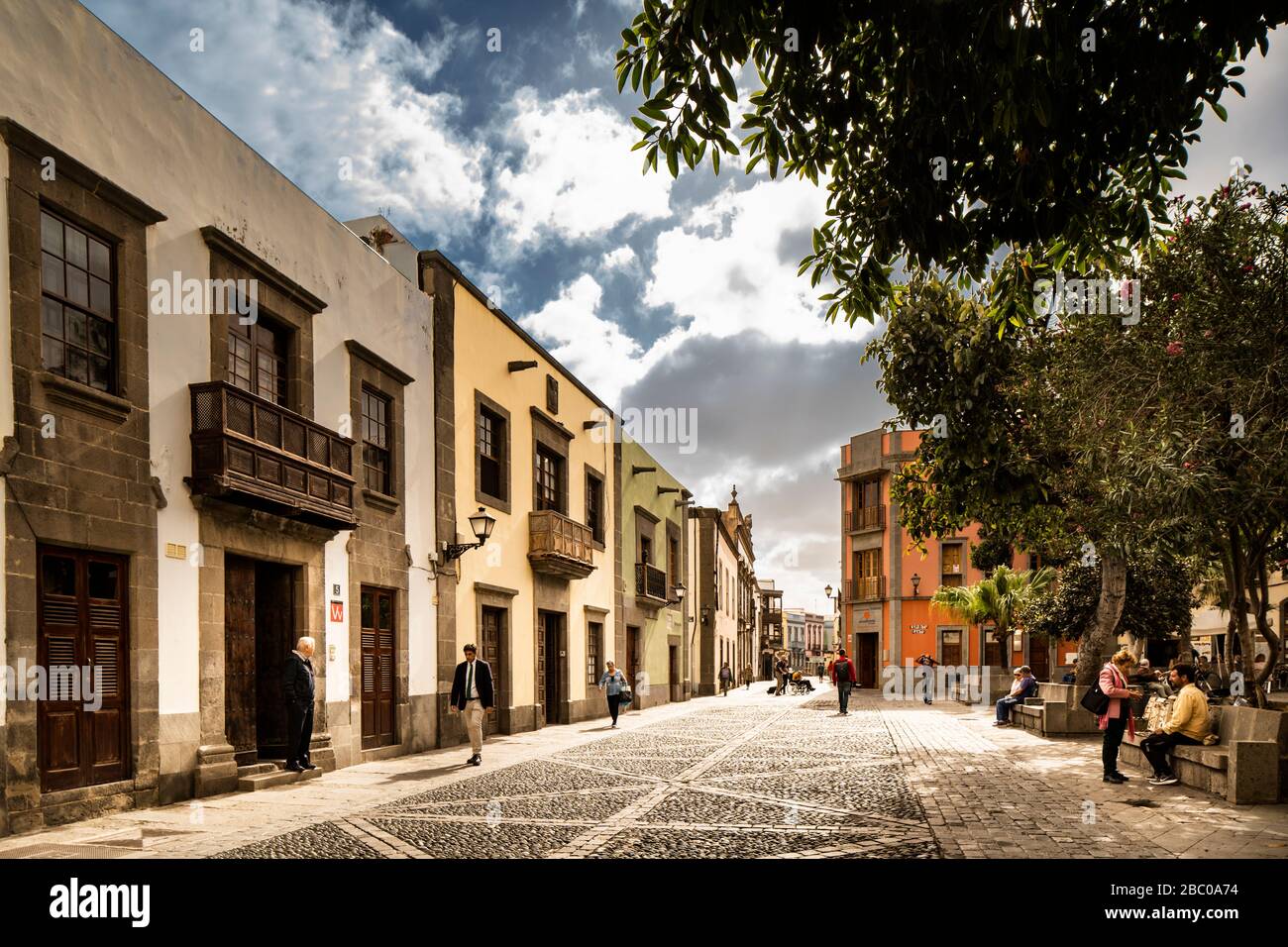 Spain, Canary Islands, Gran Canaria, Las Palmas - Vegueta, the historical  city centre, well preserved and looking as good as at the colonial time  Stock Photo - Alamy