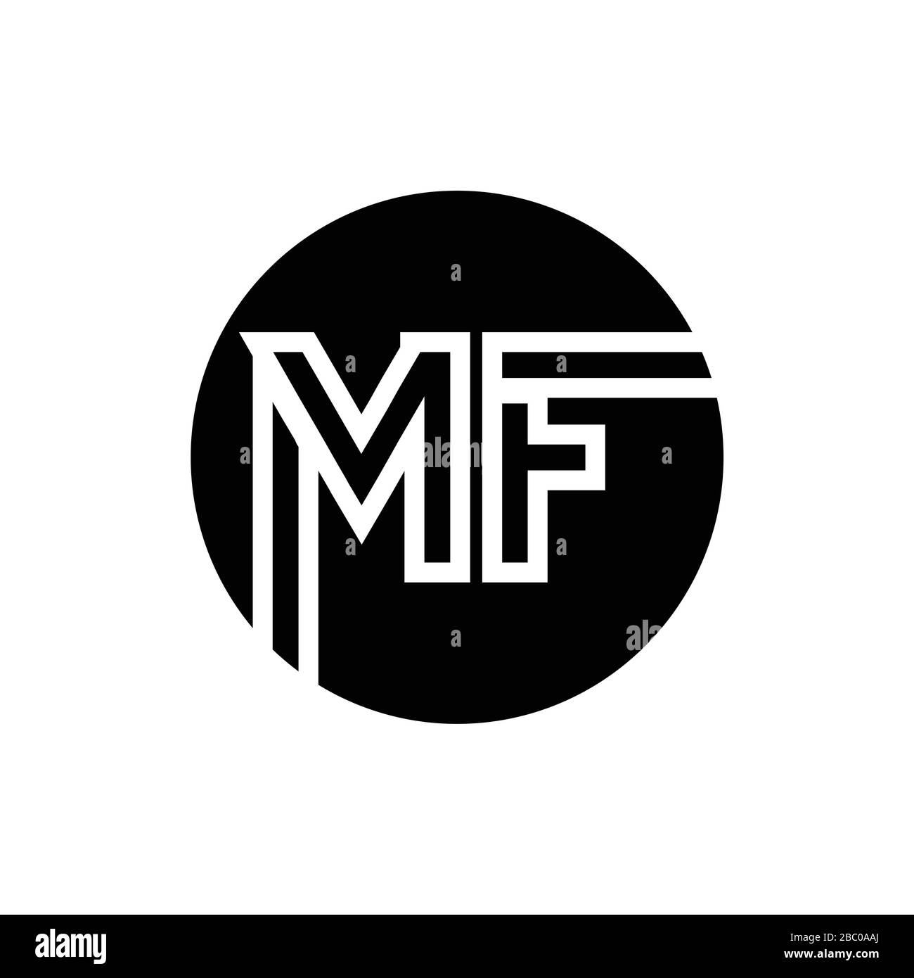 Fm logo letter design on luxury background. mf logo monogram • wall  stickers m, flat, identity | myloview.com