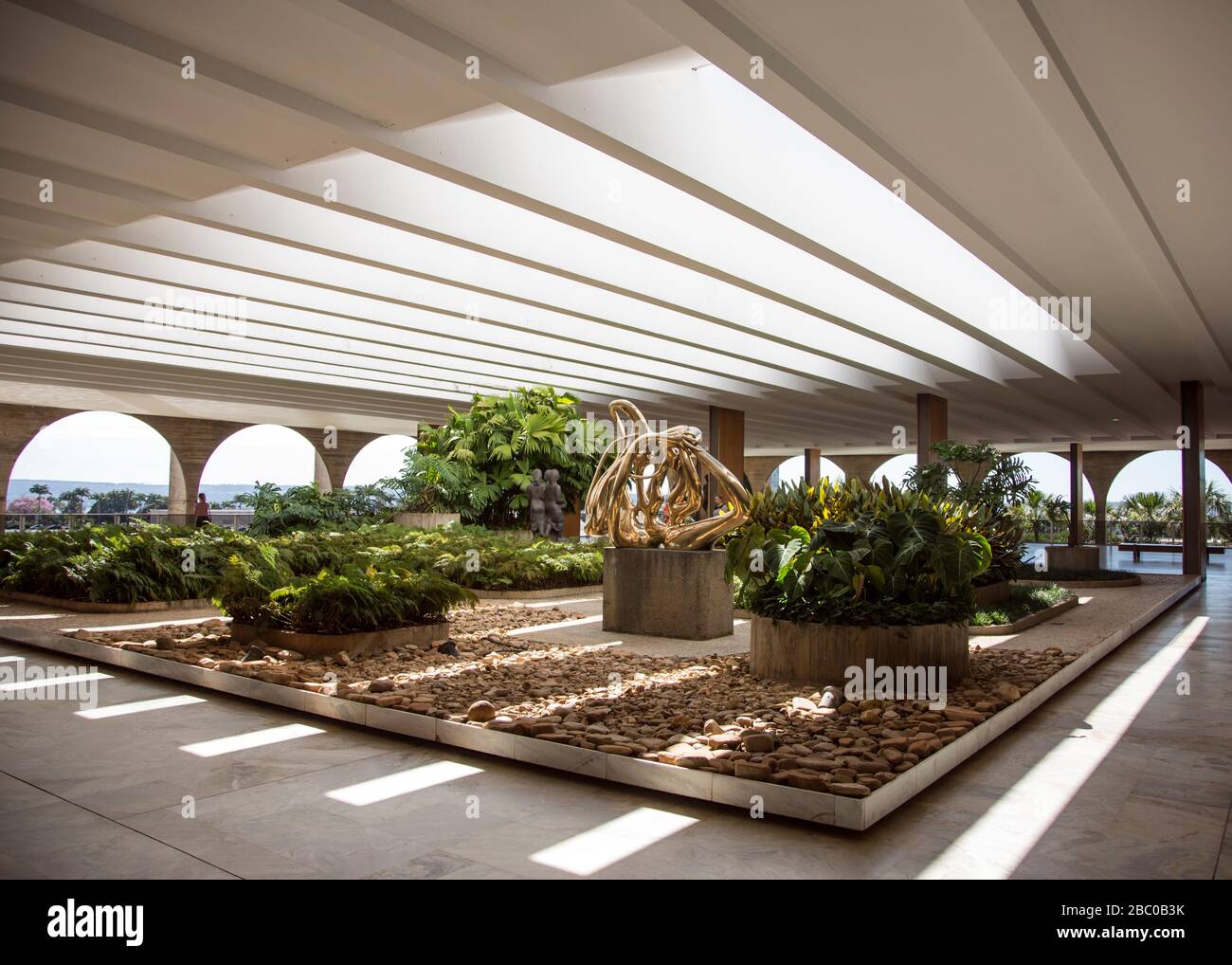 The Terrace Gardens of Itamaraty Palace, Brazilia Stock Photo