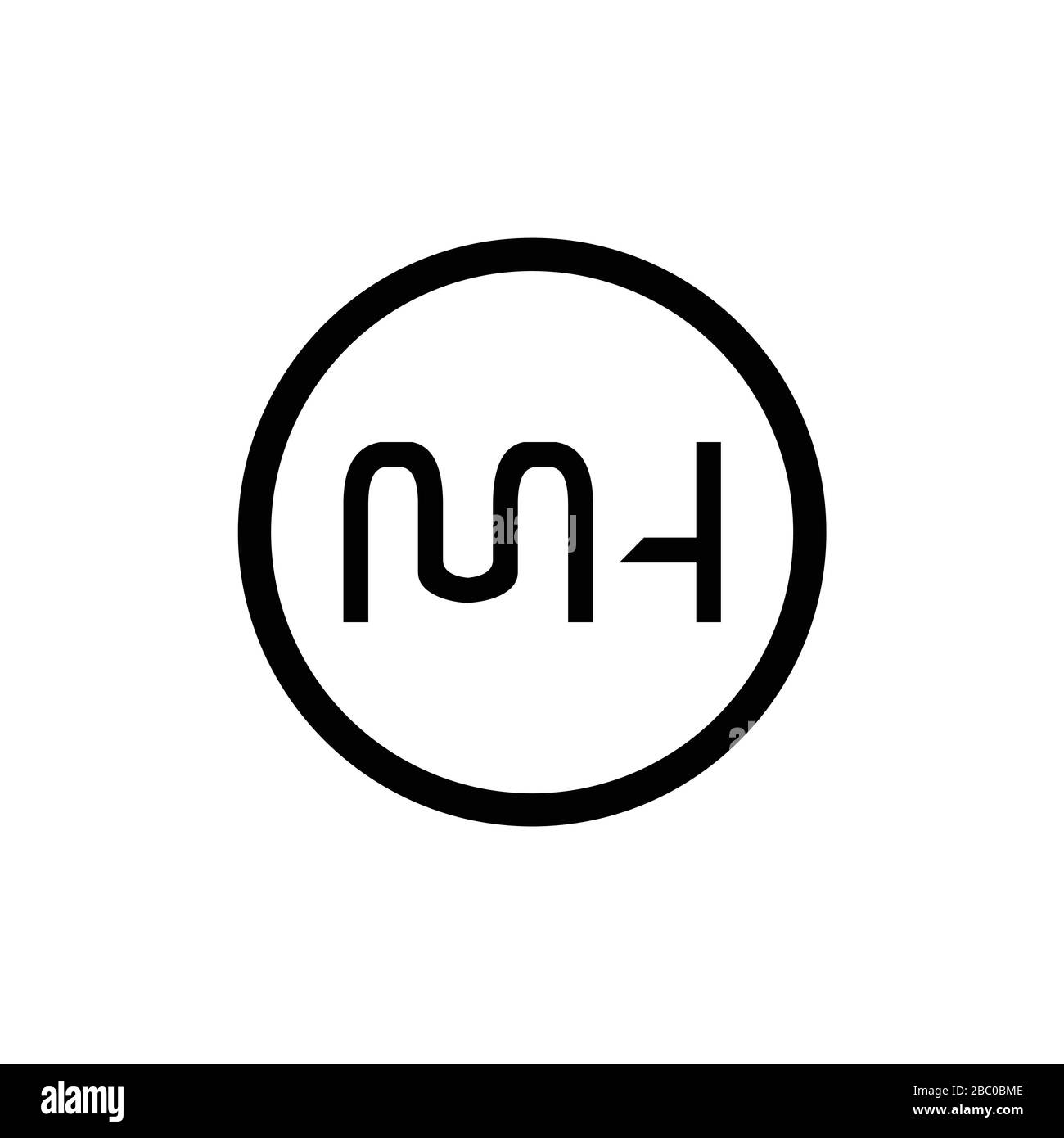 Initial MH letter Logo vector Template. Abstract Letter MH logo Design ...