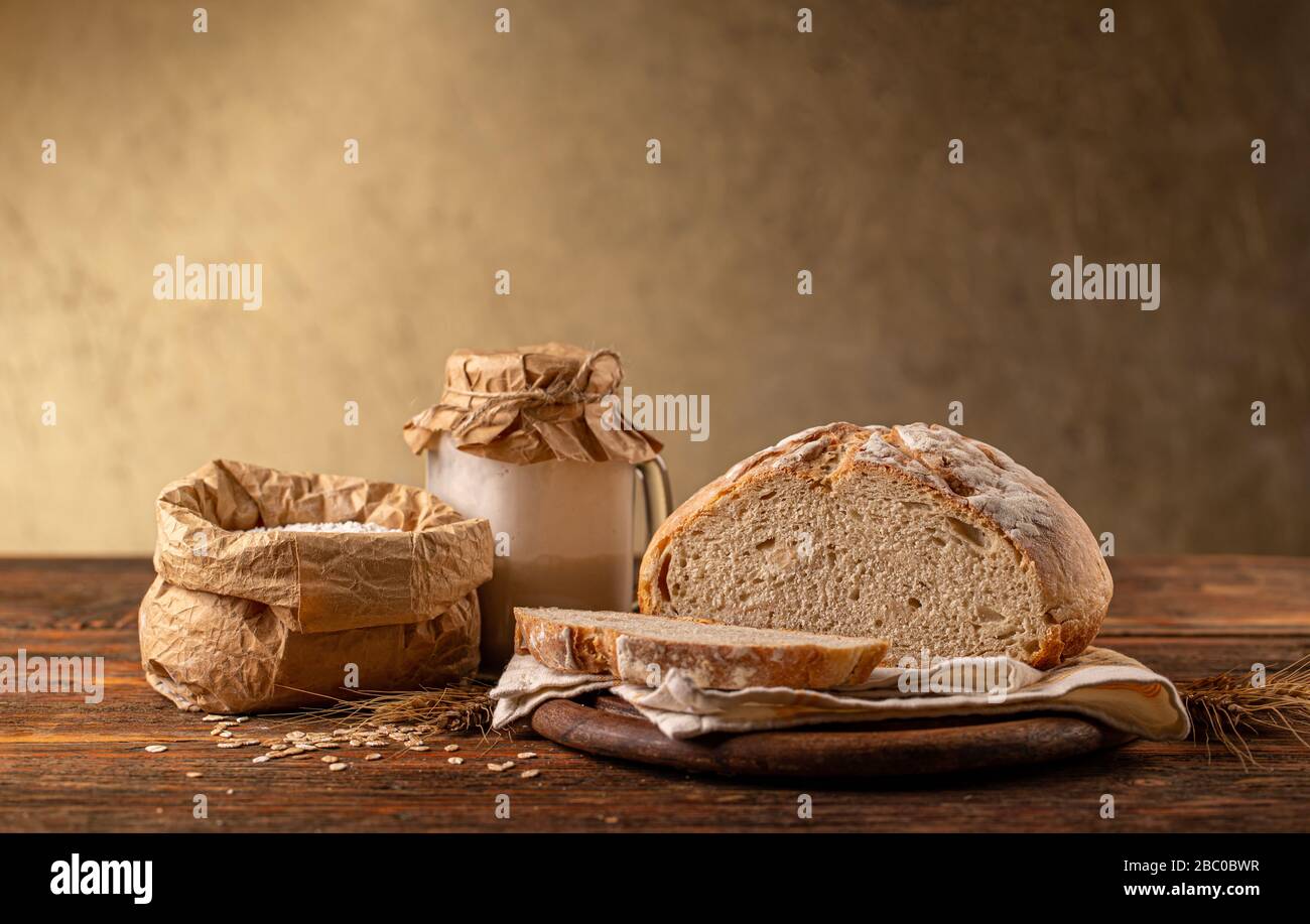 Traditional sourdough bread Stock Photo