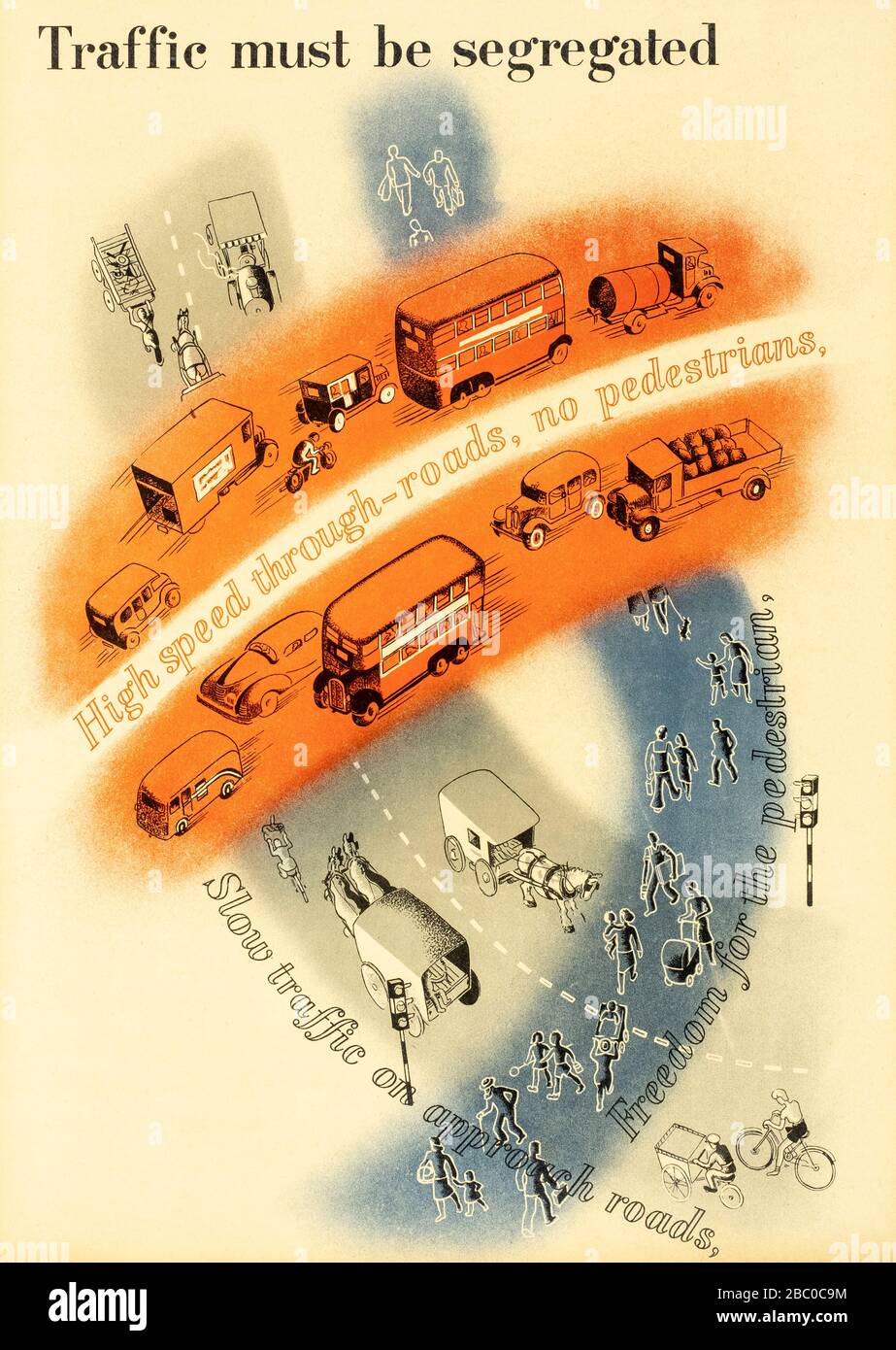 Page from 'Planning Your Neighbourhood' from 1945 by Erno Goldfinger for the UK Air Ministry Stock Photo