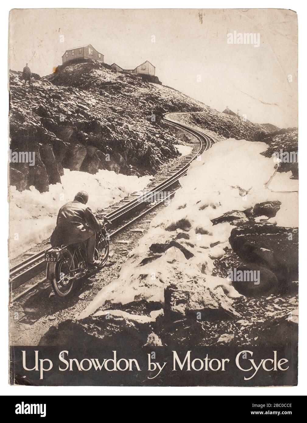 'Up Snowdon by Motorcycle' sales brochure from 1924 for B.S.A. Cycles Ltd Stock Photo