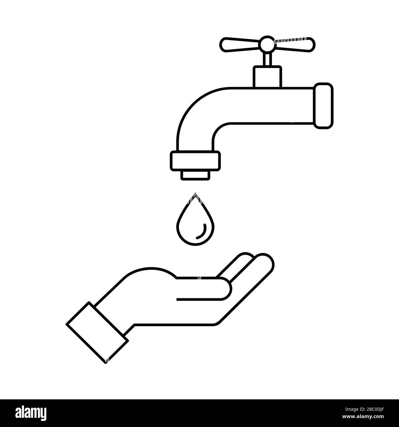 Conservation Of Water Clipart Black