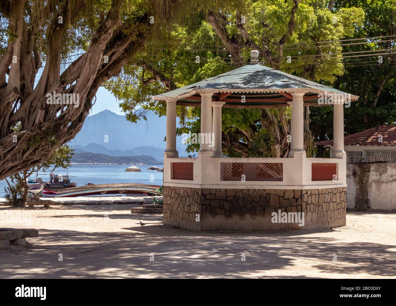 Bandstand, typical construction of small towns and villages, where civic events are held, Paqueta Island, Rio de Janeiro, Brazil Stock Photo