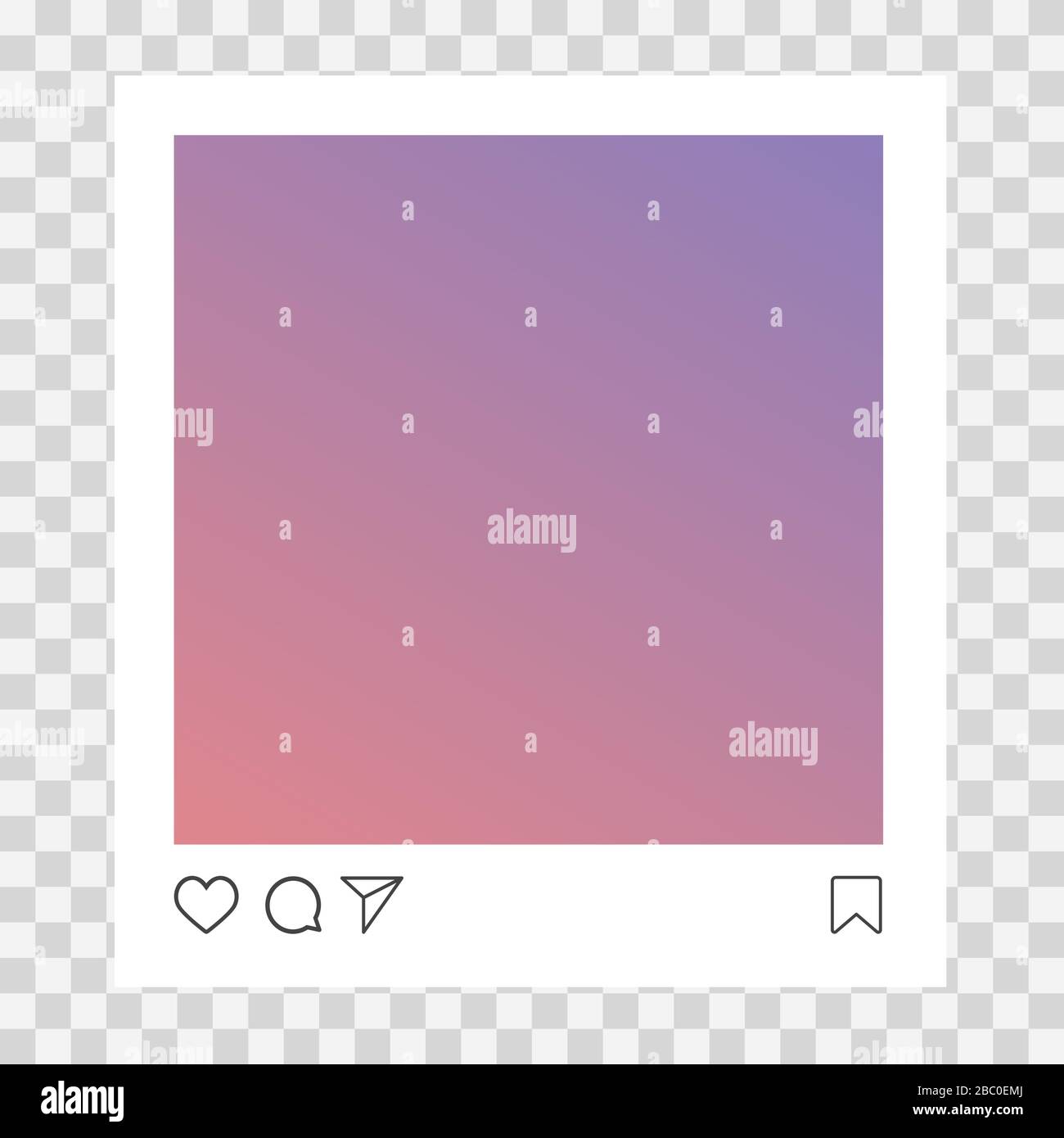 Social network photo frame. Post template framework. Insert your