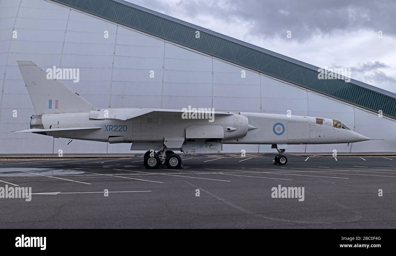 Tactical Strike and Reconnaissance 2 aircraft (TSR2) at RAF Cosford Museum Stock Photo