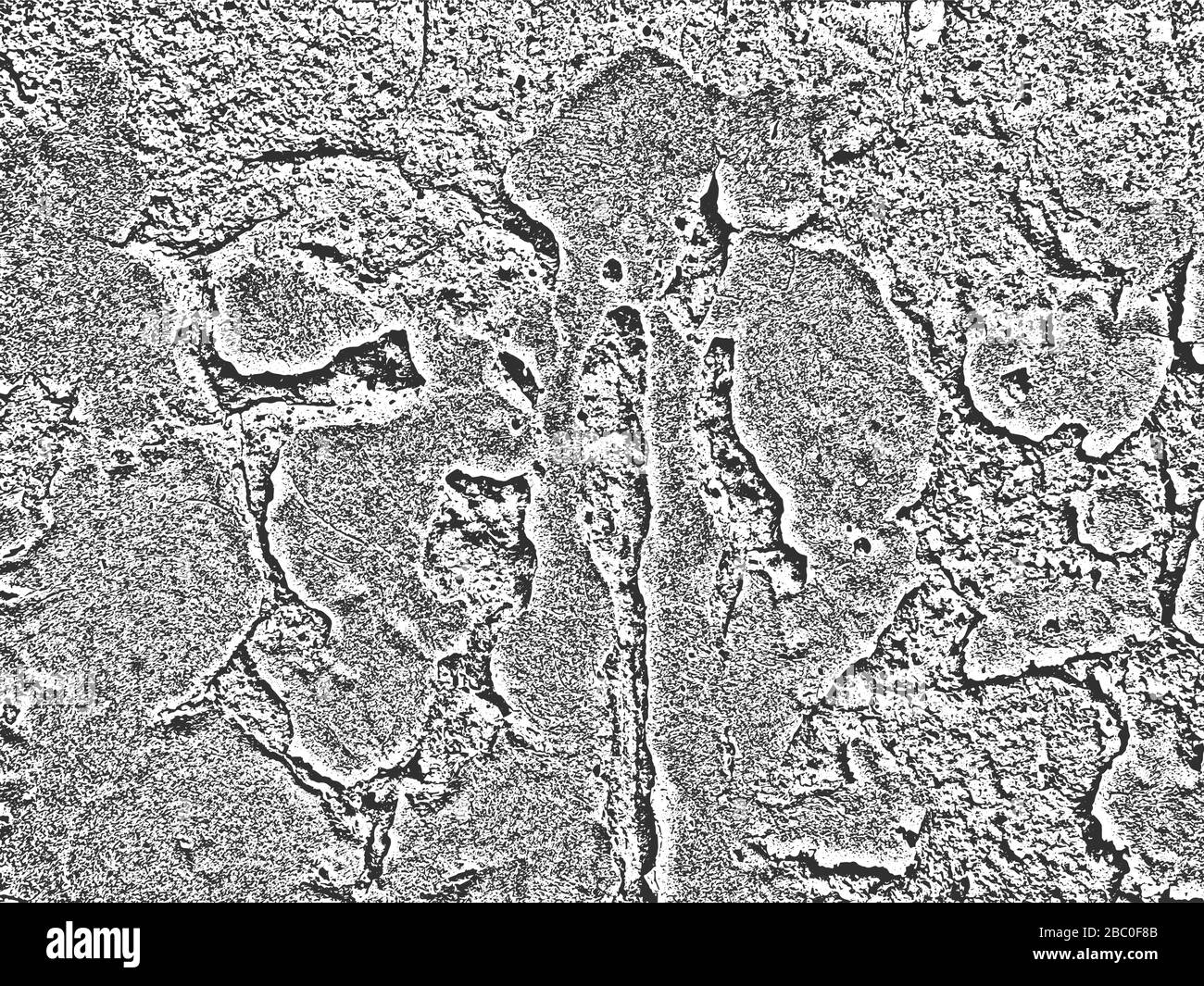 Distress grunge vector textures of fabric. Black and white background ...