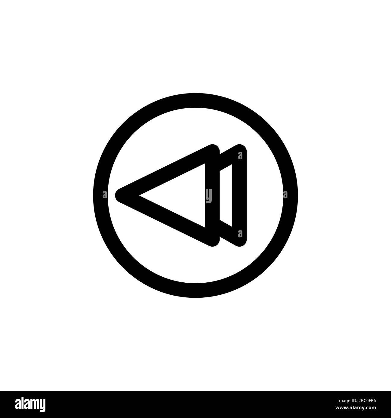 backward media player icon design Stock Vector Image & Art - Alamy