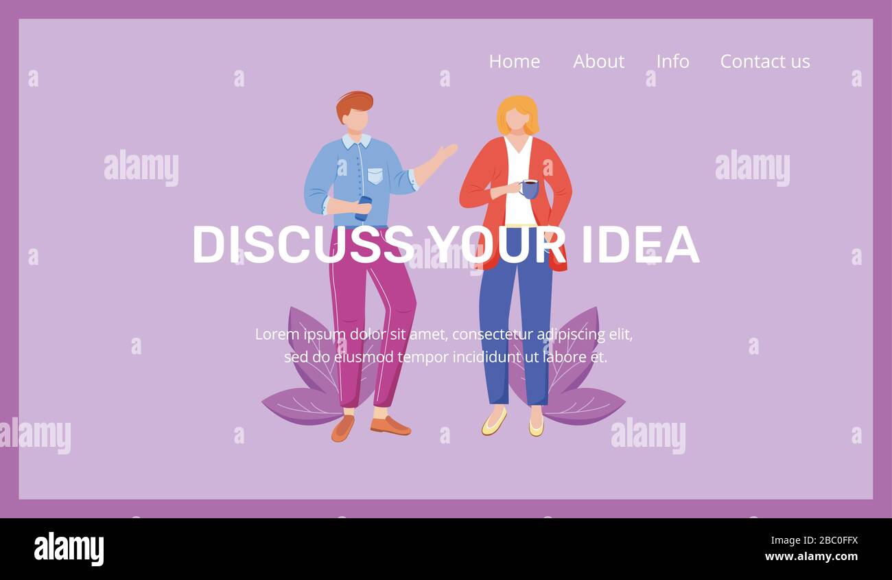 Corporate landing page vector template Stock Vector Image & Art - Alamy