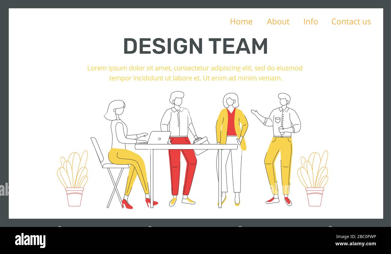 Corporate landing page vector template Stock Vector Image & Art - Alamy
