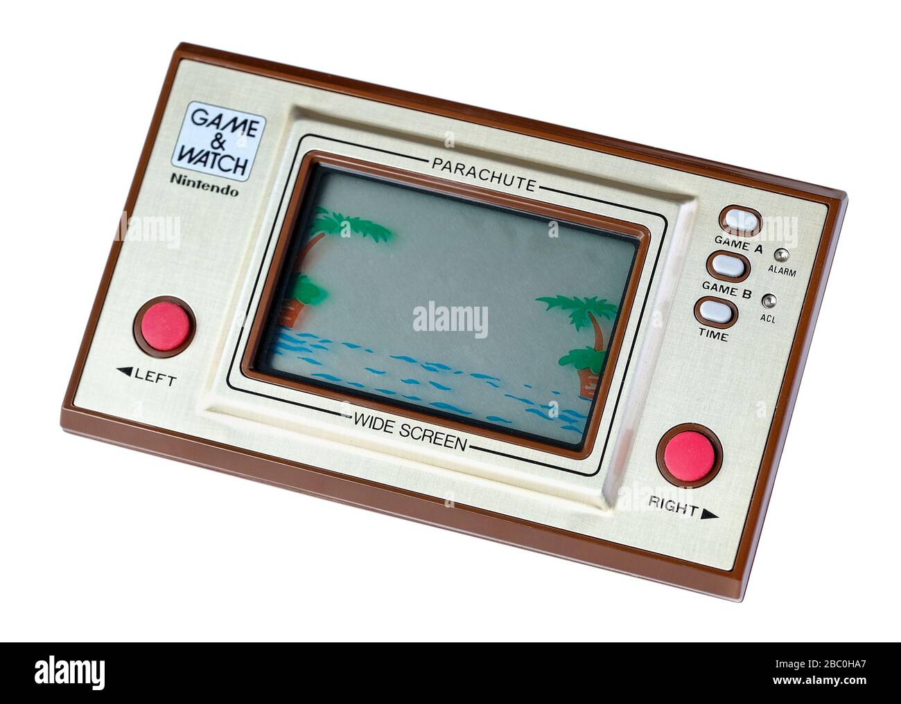 1980s Nintendo 'Game & Watch' Parachute (PR-21) handheld electronic game, created by game designer Gunpei Yokoi and produced from 1980 to 1991. Stock Photo