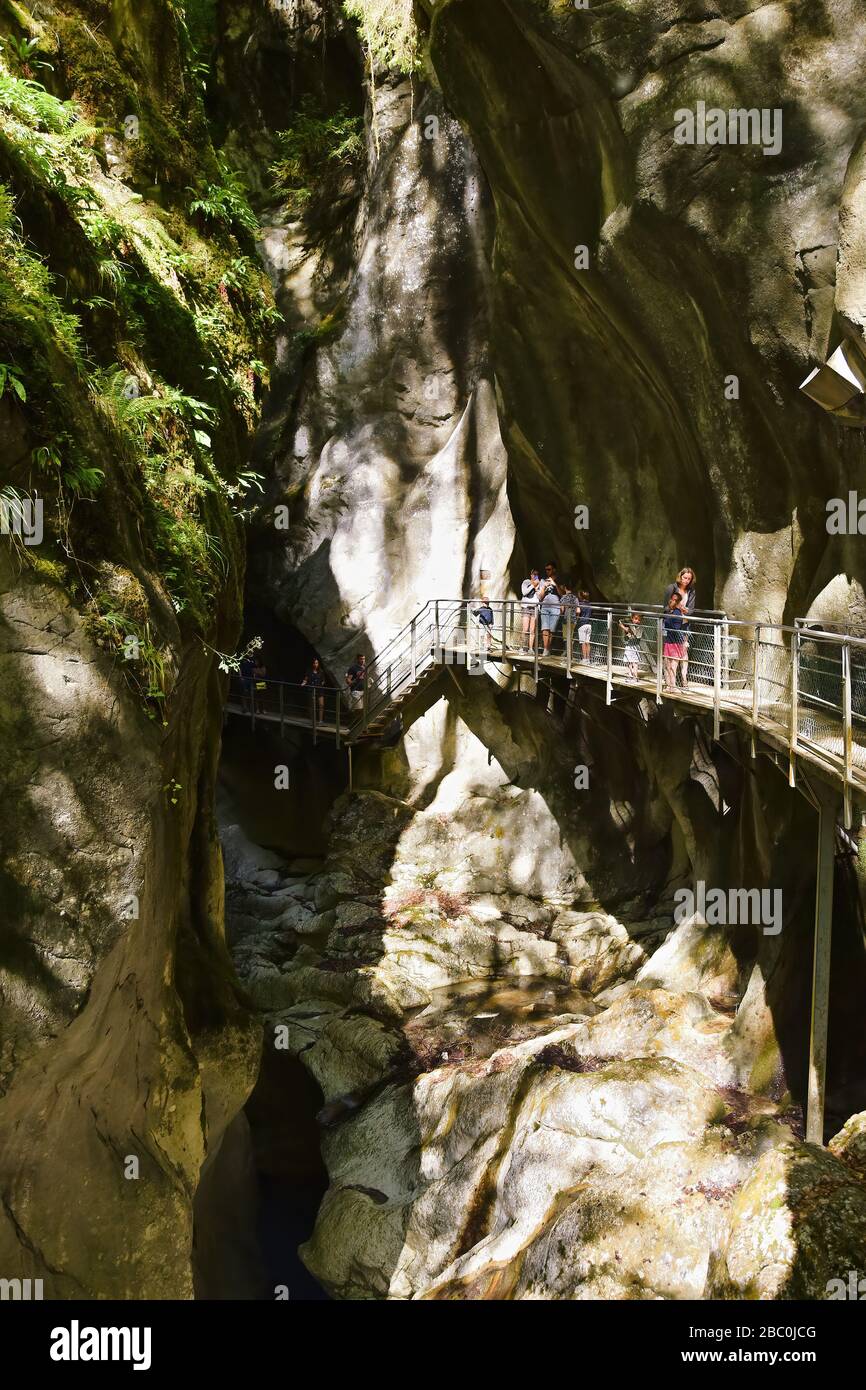 Spectacular Gorges du Pont-du-Diable , a karst located along the Dranse ...