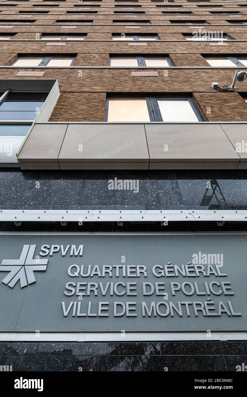 FACADE OF THE MONTREAL POLICE HEADQUARTERS, RUE SAINTURBAIN, MONTREAL