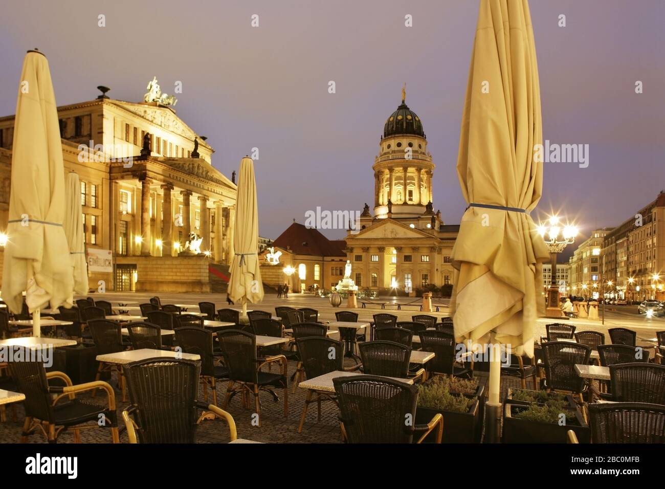 The Konzerthaus Berlin and the French Cathedral, Gendarmenmarkt, Berlin, Germany Stock Photo