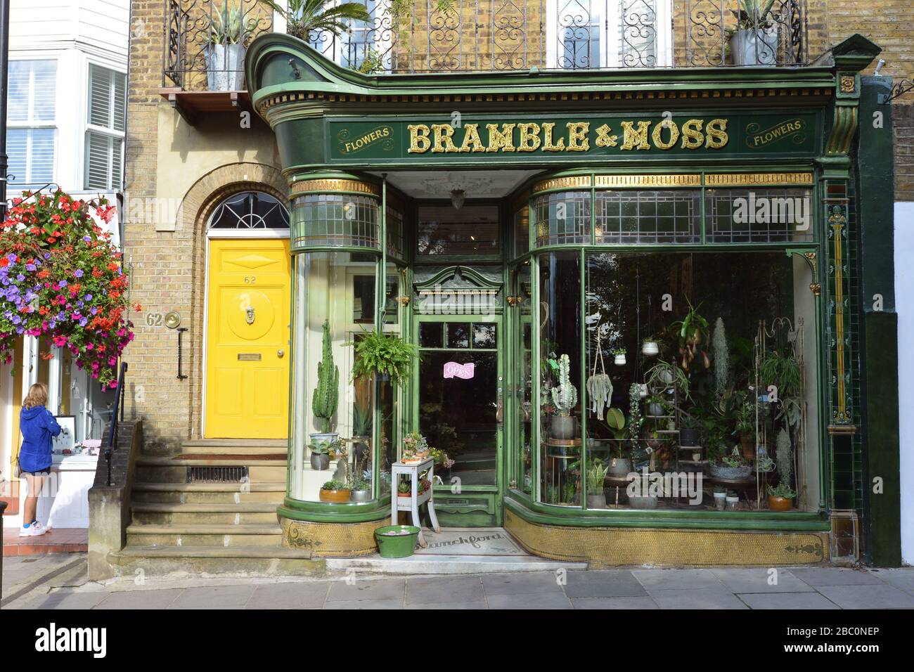 Quaint Bramble & Moss flower shop on Hill Rise, Richmond, London, UK Stock Photo