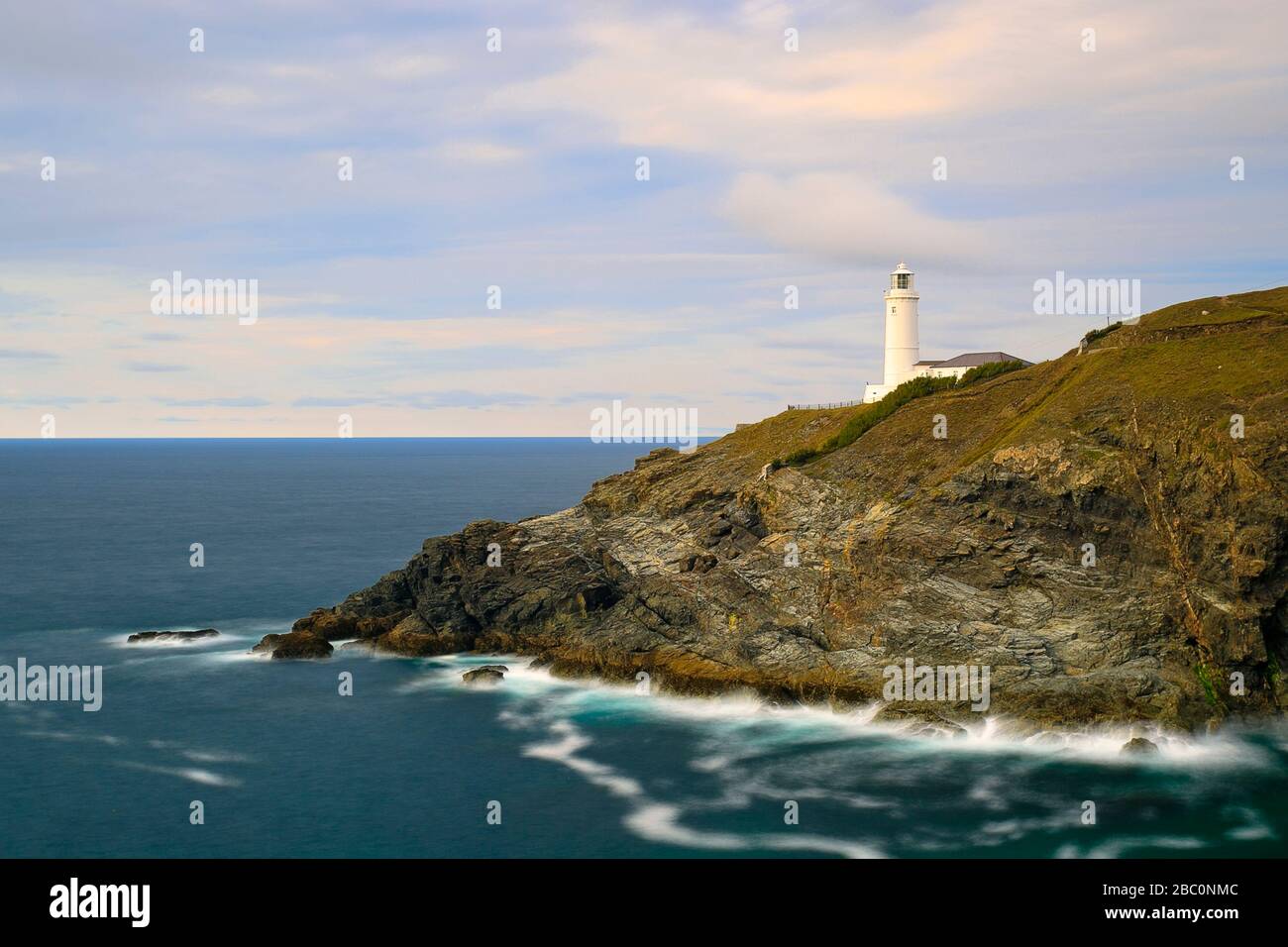 Trevose Lighthouse Cornwall Stock Photo
