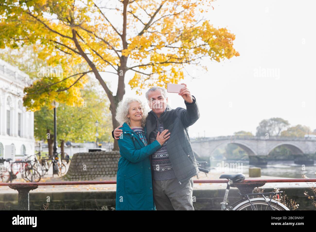 Active senior couple taking selfie hi-res stock photography and images ...