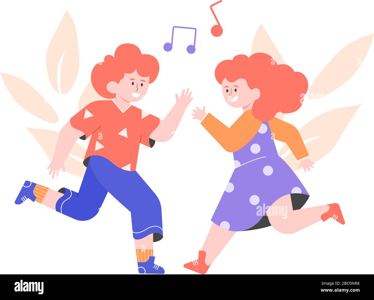 A boy and a girl are dancing together Stock Vector Image & Art - Alamy