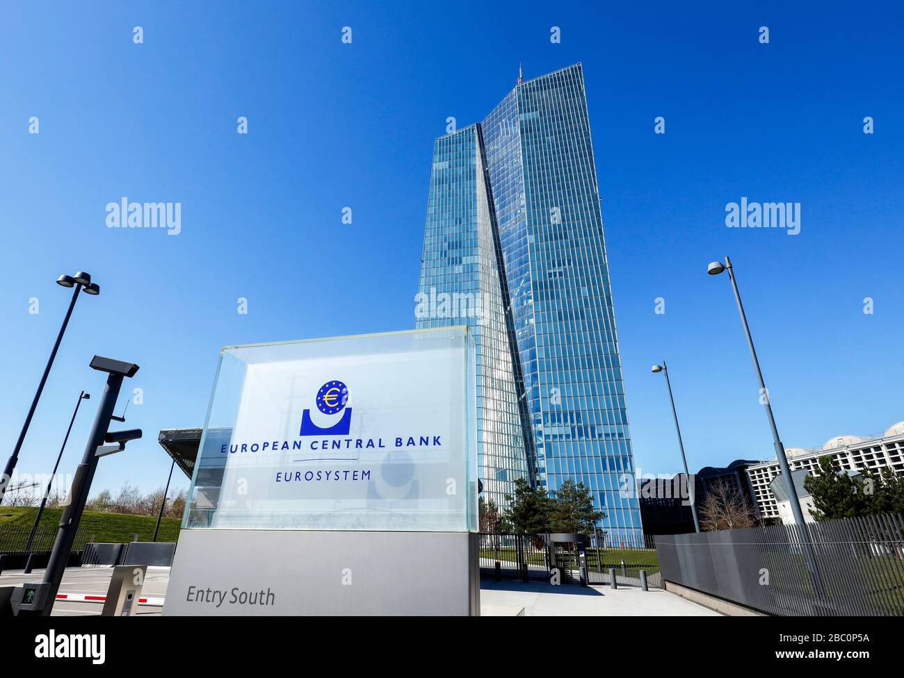 Frankfurt am Main, Hessen, Germany - ECB European Central Bank, European Central Bank. Frankfurt am Main, Hessen, Deutschland - EZB Europaeische Zentr Stock Photo