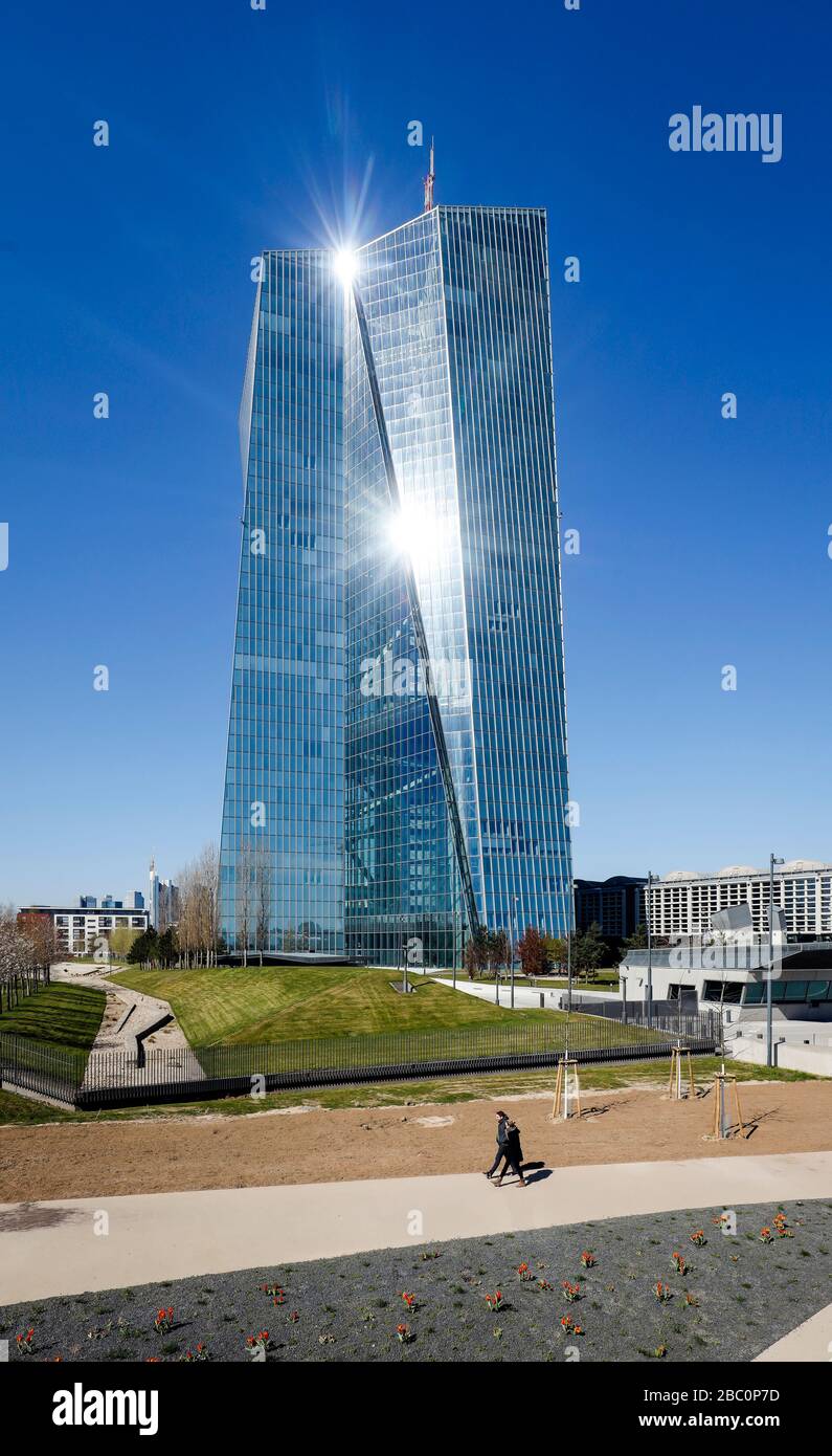 Frankfurt/Main, Hesse, Germany - ECB European Central Bank, European Central Bank. Frankfurt am Main, Hessen, Deutschland - EZB Europaeische Zentralba Stock Photo