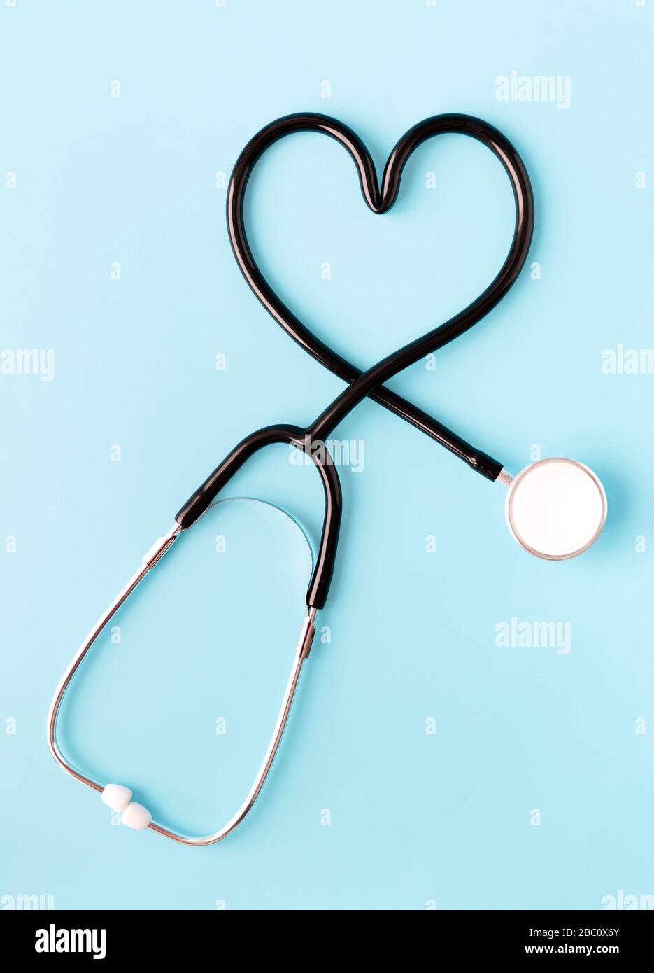 Copy of Beautiful Artistic heart Stethoscope black  Photographic