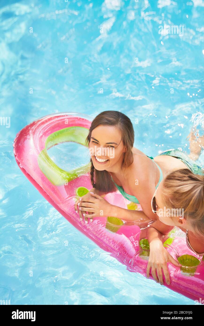 Maria On Pool Raft Woman inflatable pool raft hi-res stock photography and images - Alamy