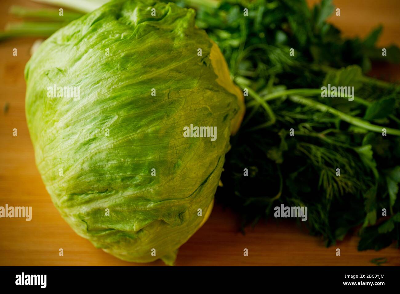 Green Iceberg lettuce. Cabbage iceberg. Greens, vegetarianism, cabbage