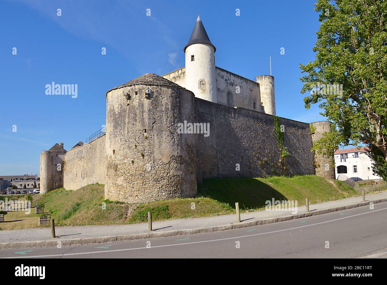 Medieval castle of Noirmoutier en l’Ile in Pays de la Loire region in western France Stock Photo