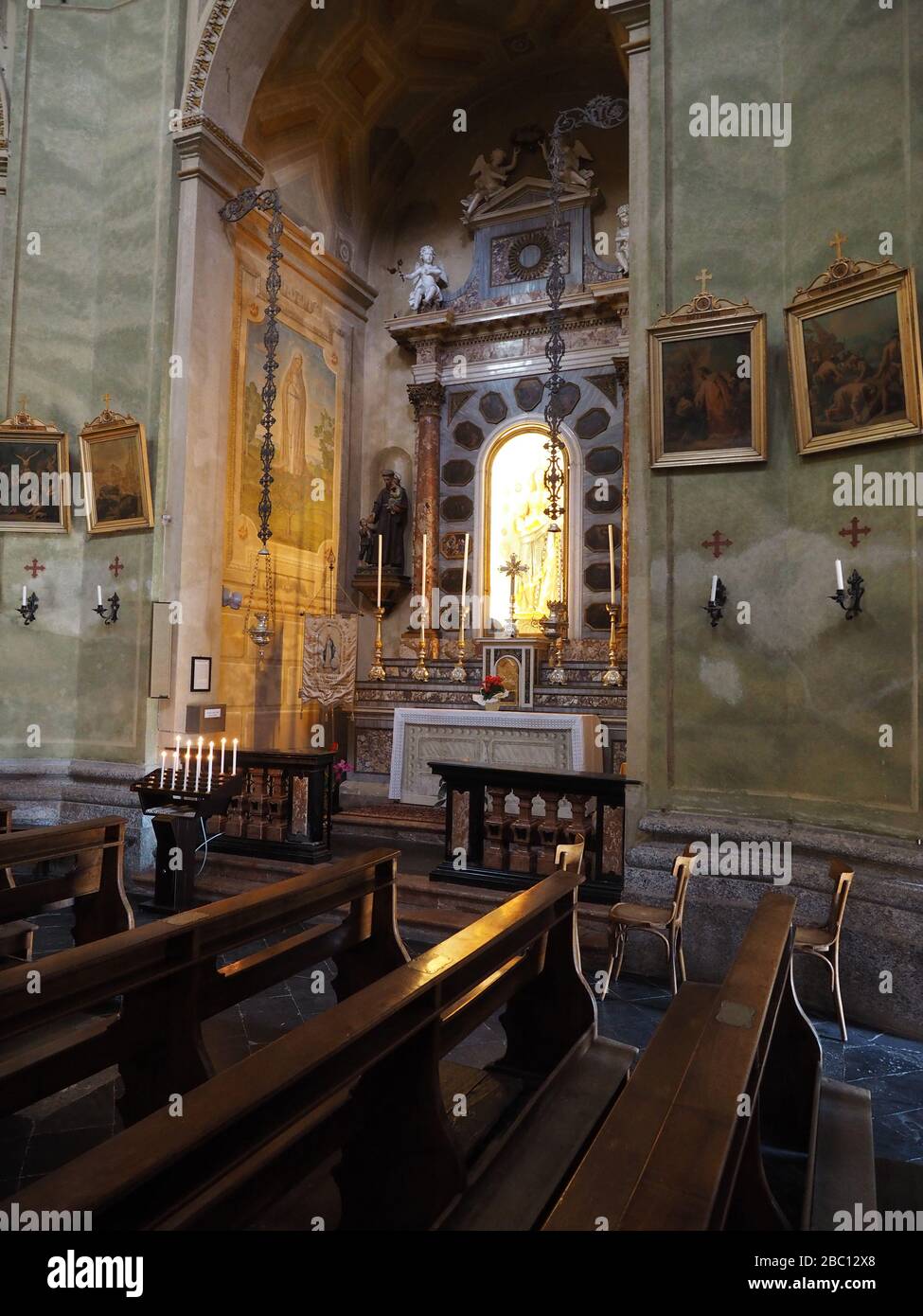 San Martino church, Perledo, Como Lake east coast, Lombardy, Italy, Europe Stock Photo