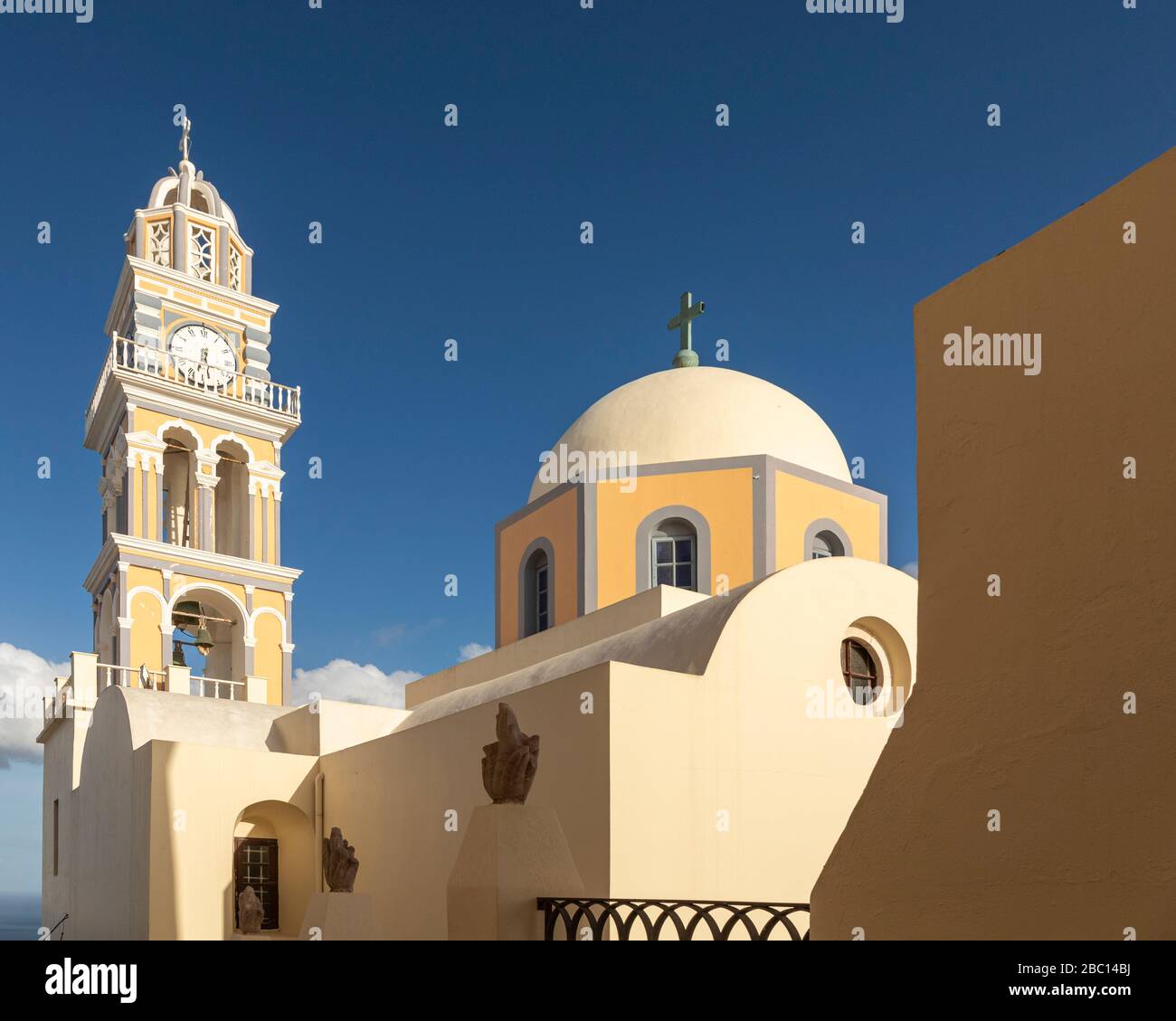 Cathedral of St John the Baptist in Fira, Santorini, Greece Stock Photo ...