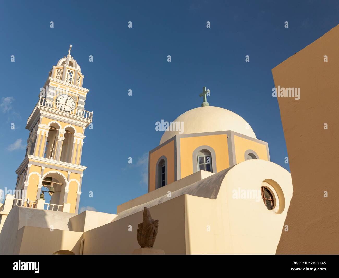Cathedral of St John the Baptist in Fira, Santorini, Greece Stock Photo ...
