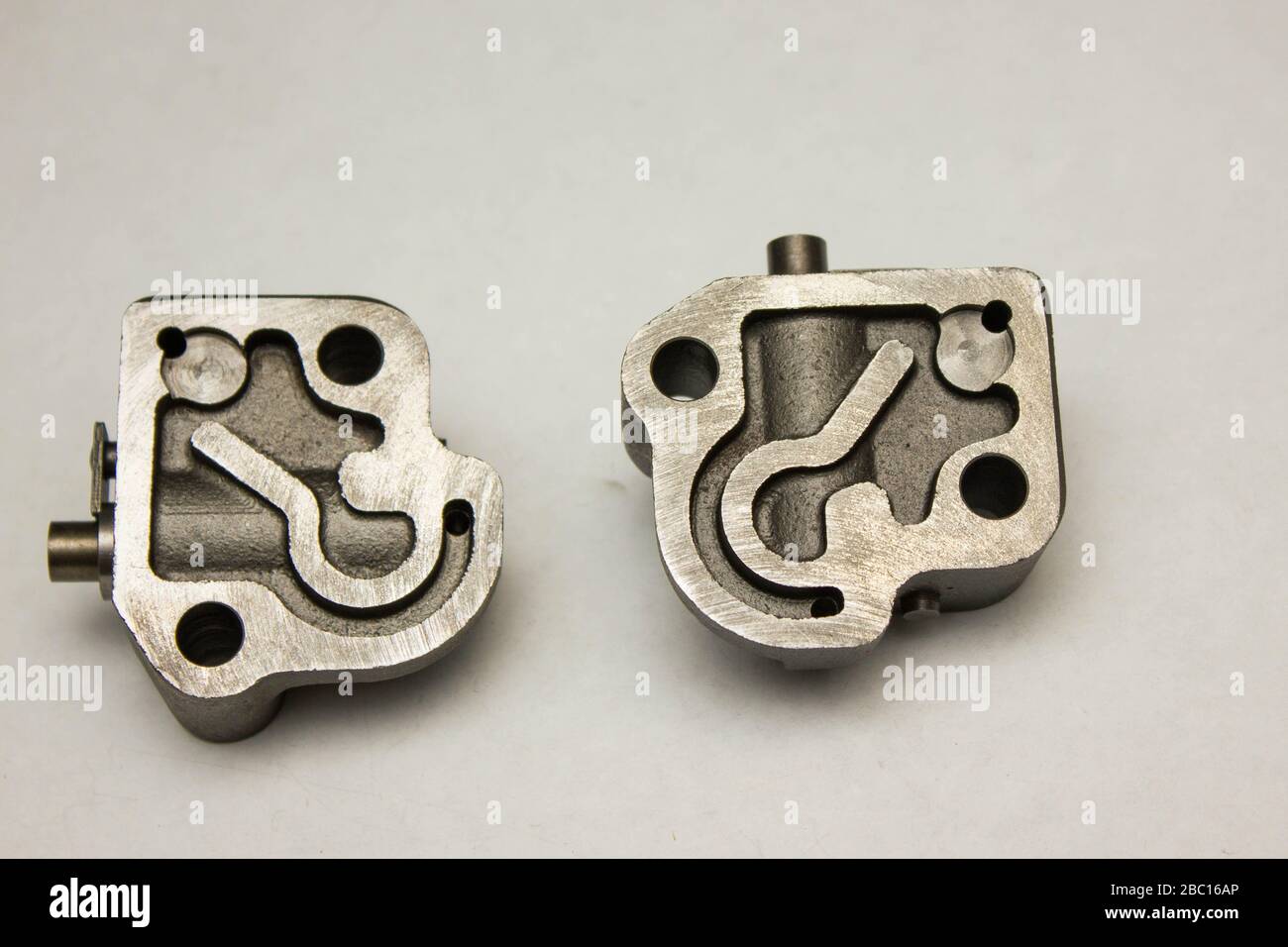 Car belt tensioner isolated on the white background. Stock Photo