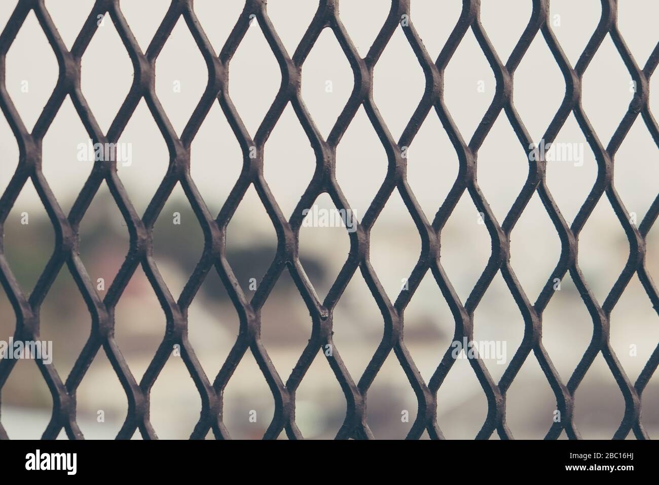 Grating Iron pattern with blur background Stock Photo