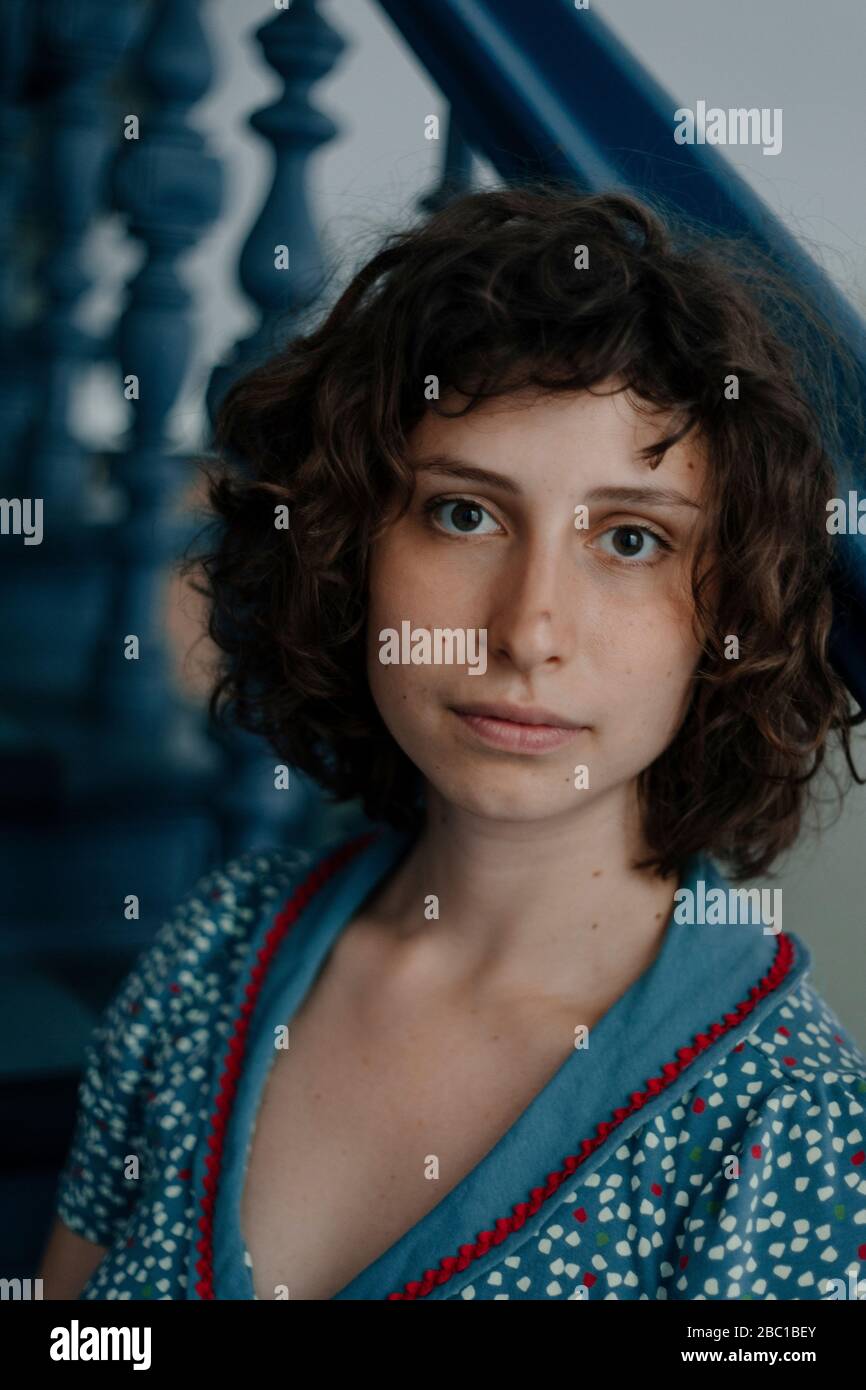 Curly brown hair hi-res stock photography and images - Alamy