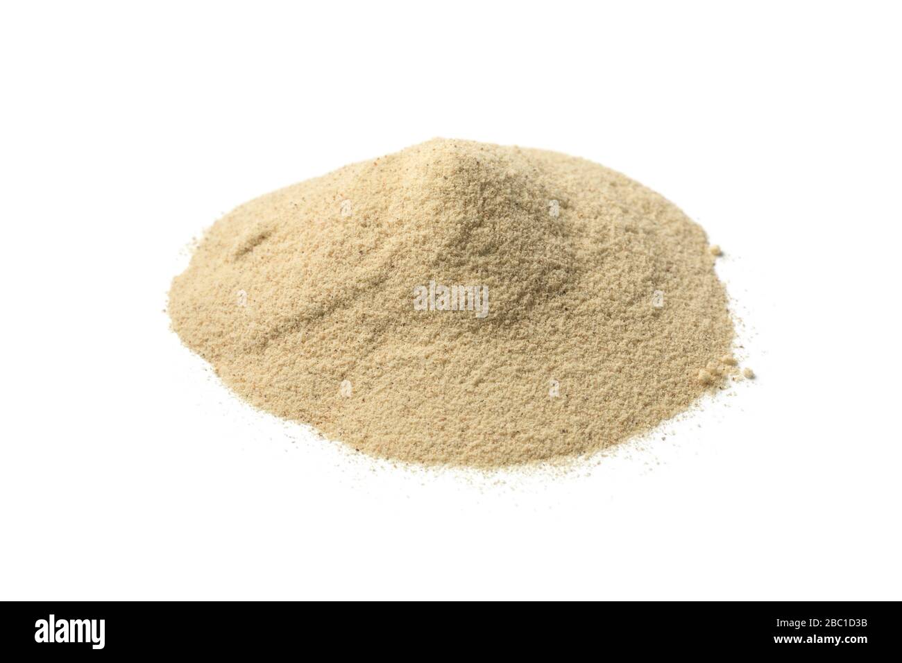 Heap of ground white pepper isolated on white background Stock Photo